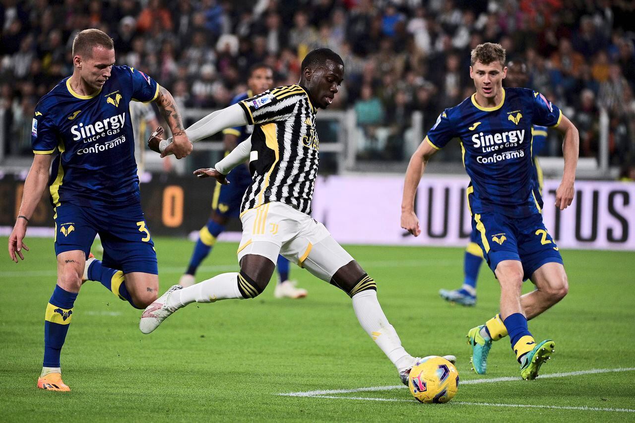 Imagen del partido entre la Juventus y el Hellas Verona.