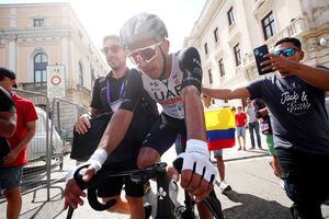 Juan Sebastián Molano, ganador de la primera etapa de la Vuelta a Burgos 2023