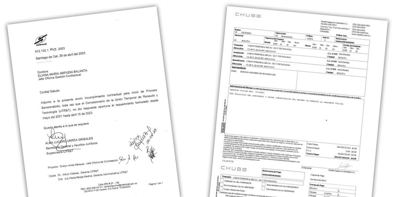 Documentos muestran  que la Utryt le ocultó información a Metrocali y se redujo la cobertura de la póliza de seguros.