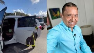 Imágenes de cómo quedó el vehículo de Iván René Valenciano tras el accidente.