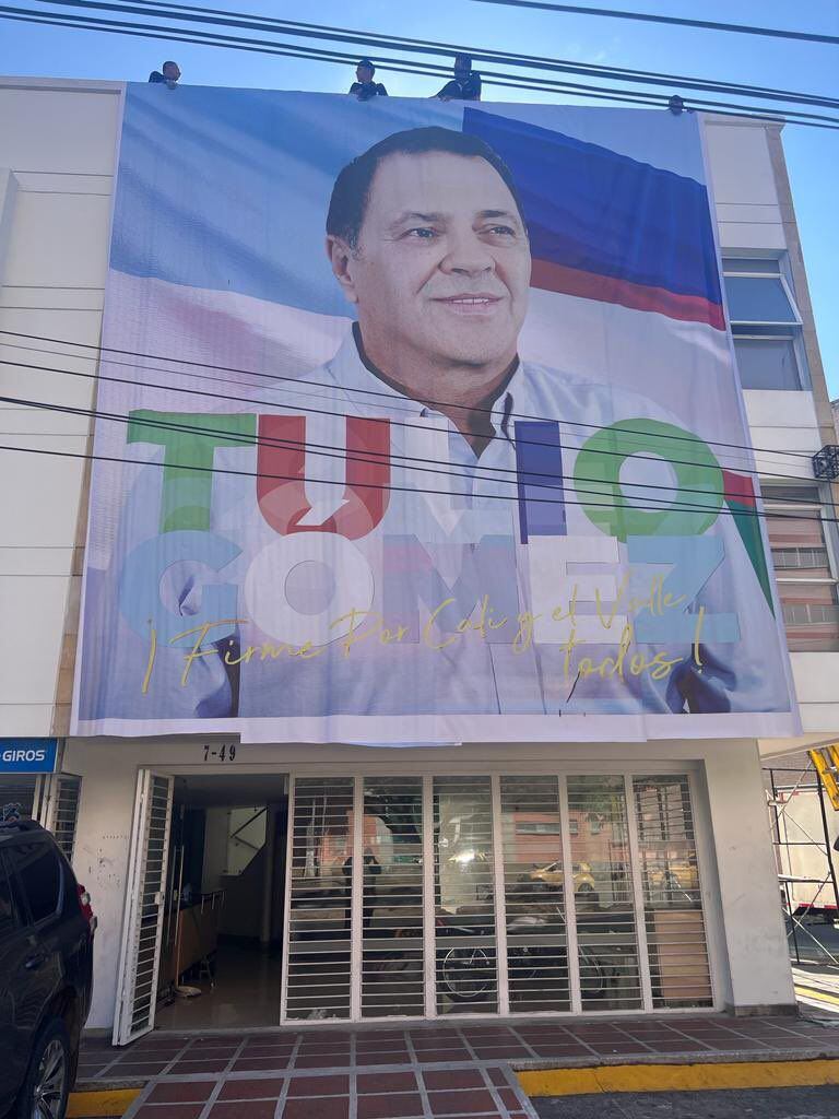 Sede política de Tulio Gómez, máximo accionista del América de Cali.