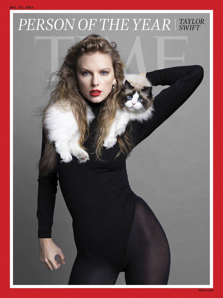 This image courtesy of TIME/TIME Person of the Year shows the cover of Time magazine announcing the 2023 Person of the Year with US singer-songwriter Taylor Swift. (Photo by Handout / TIME / TIME Person of the Year / AFP)