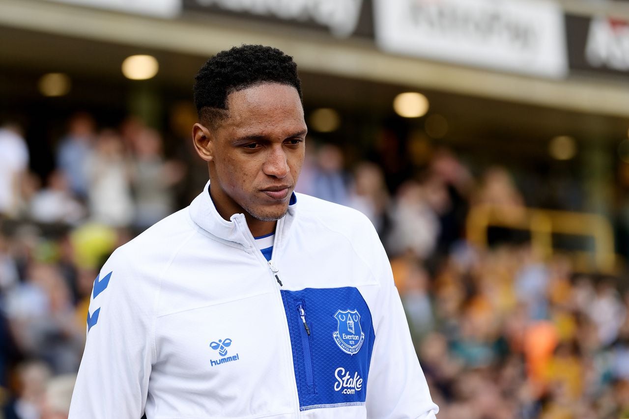 WOLVERHAMPTON, ENGLAND - MAY 20: Yerry Mina of Everton before the Premier League match between Wolverhampton Wanderers and Everton FC at Molineux on May 20, 2023 in Wolverhampton, England. (Photo by Tony McArdle/Everton FC via Getty Images)