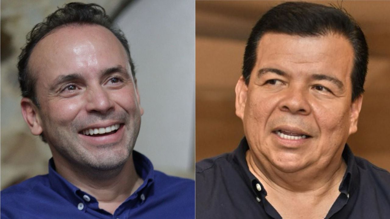 Los candidatos a la Alcaldía de Cali, Alejandro Eder y Roberto Ortiz.