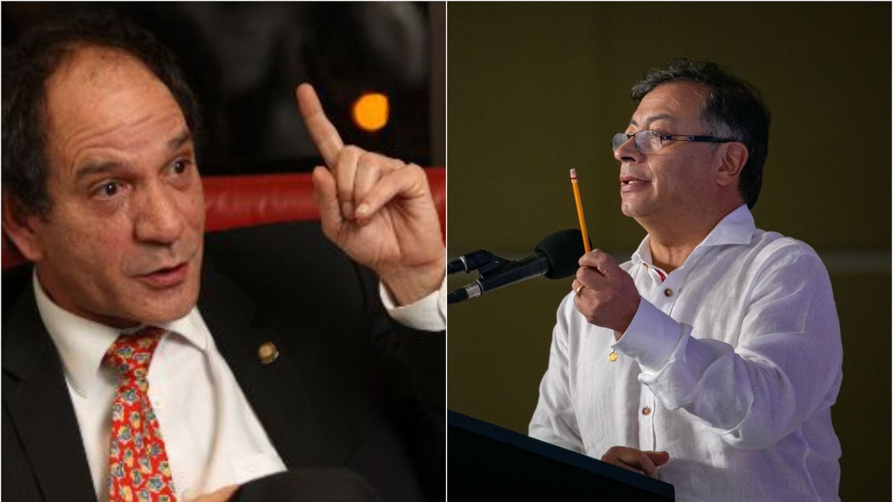 Exmagistrado Juan Carlos Henao y el presidente Gustavo Petro