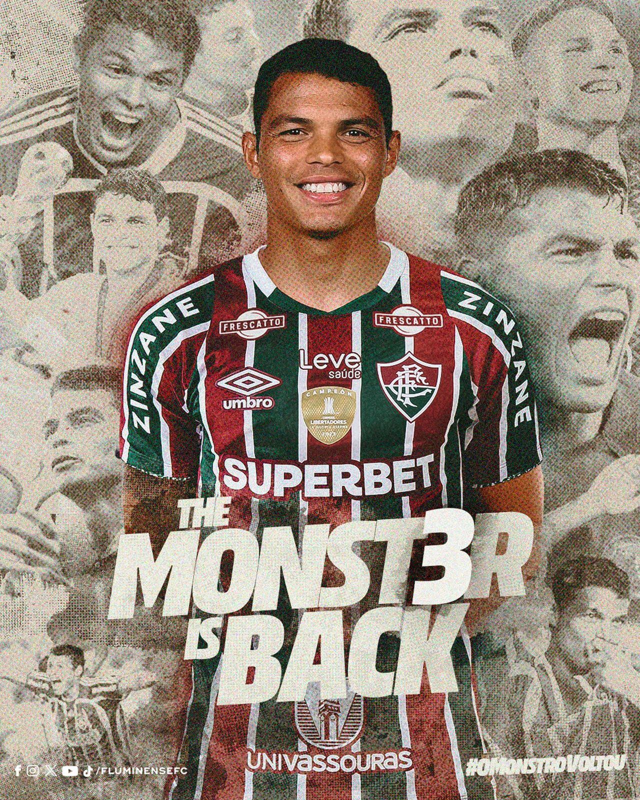 Fluminense hace oficial la llegada de Thiago Silva.