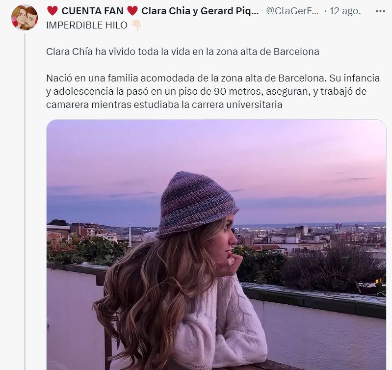 Revelan detalles de la vida de Clara Chía antes de conocer a Piqué.