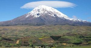El volcán El Chimborazo, en el Ecuador. 