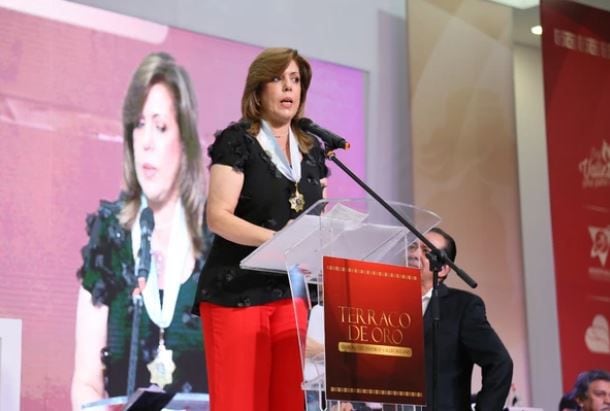 La gobernadora del Valle, Clara Luz Roldán, durante una gala del premio Terraco de Oro, a lo mejor del deporte de la región.