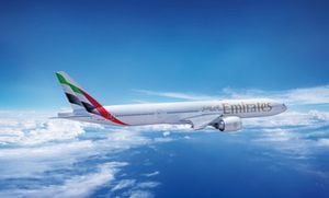 La imagen con la que la aerolínea Emirates saluda a Colombia
