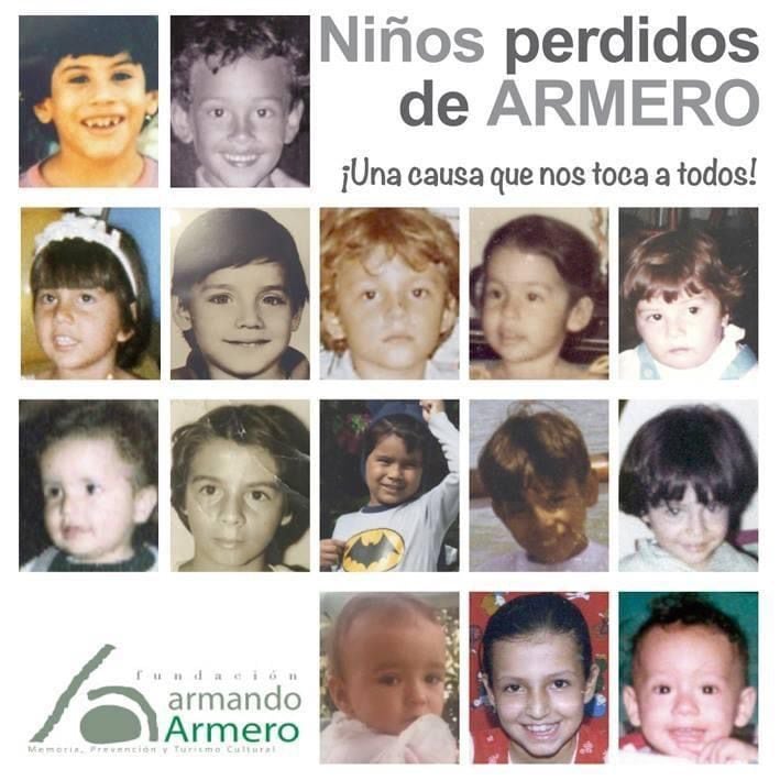 En la Fundación Armando Armero,  existe un registro de 563 niños perdidos en Armero tras la erupción  del Nevado del Ruiz, el 13 de noviembre de 1985.