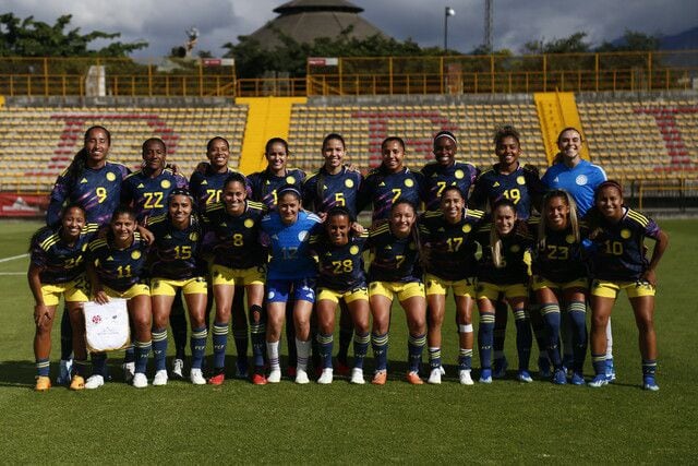 Imagen de la Selección Colombia Femenina en un amistoso frente a Nueva Zelanda (5 de diciembre de 2023).