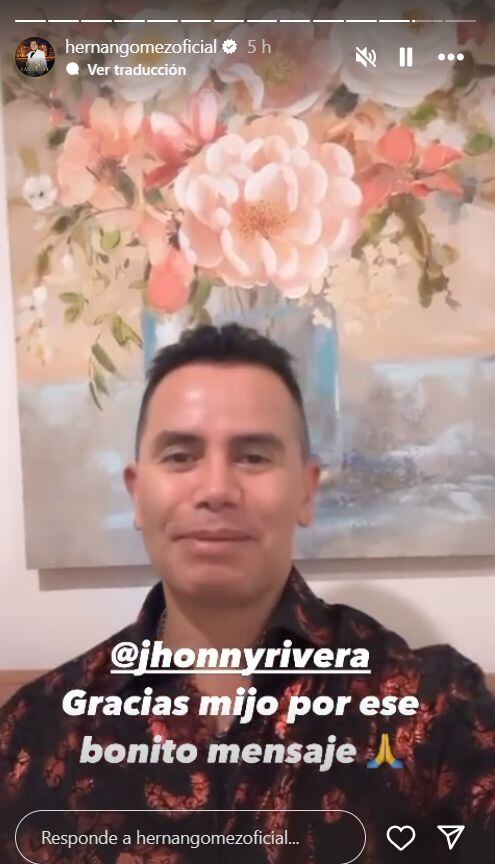 Cantantes como Jhonny Rivera, Pipe Bueno, entre otros, le han enviado videos de apoyo a Gómez.
