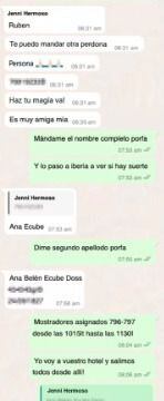 Conversaciones entre Rubén Rivera y Jenni Hermoso.