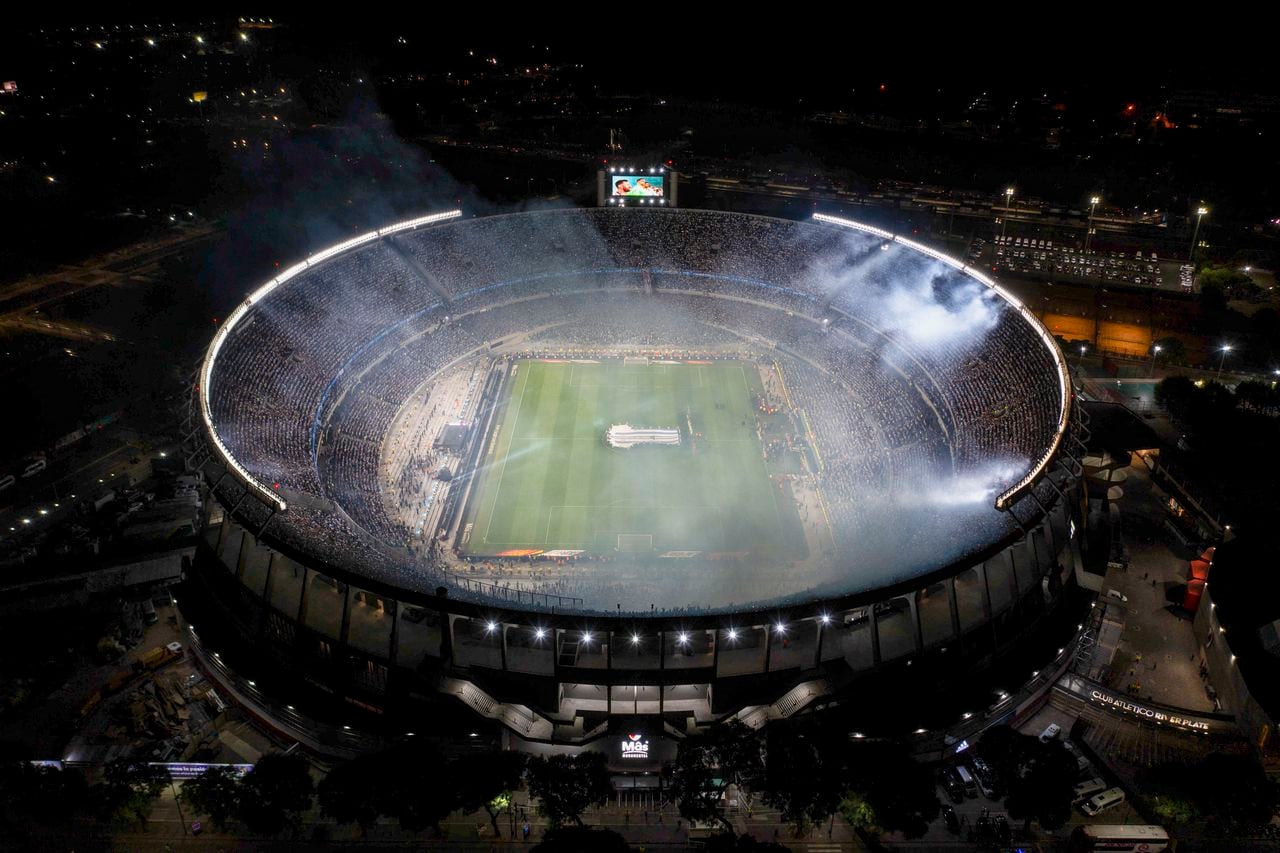 Vista del estadio Monumental durante el partido amistoso entre Argentina y Panamá, el jueves 23 de marzo de 2023, en el estadio Monumental de Buenos Aires