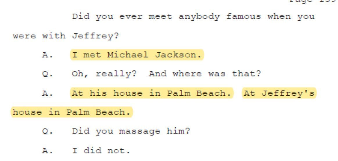 Este es el interrogatorio en el que se menciona a Michael Jackson.