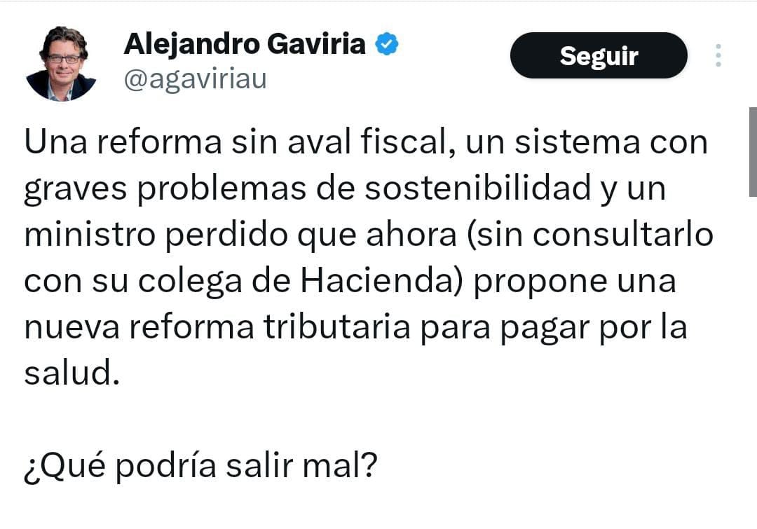 Esta fue la respuesta del exministro de Educación de Colombia, Alejandro Gaviria.