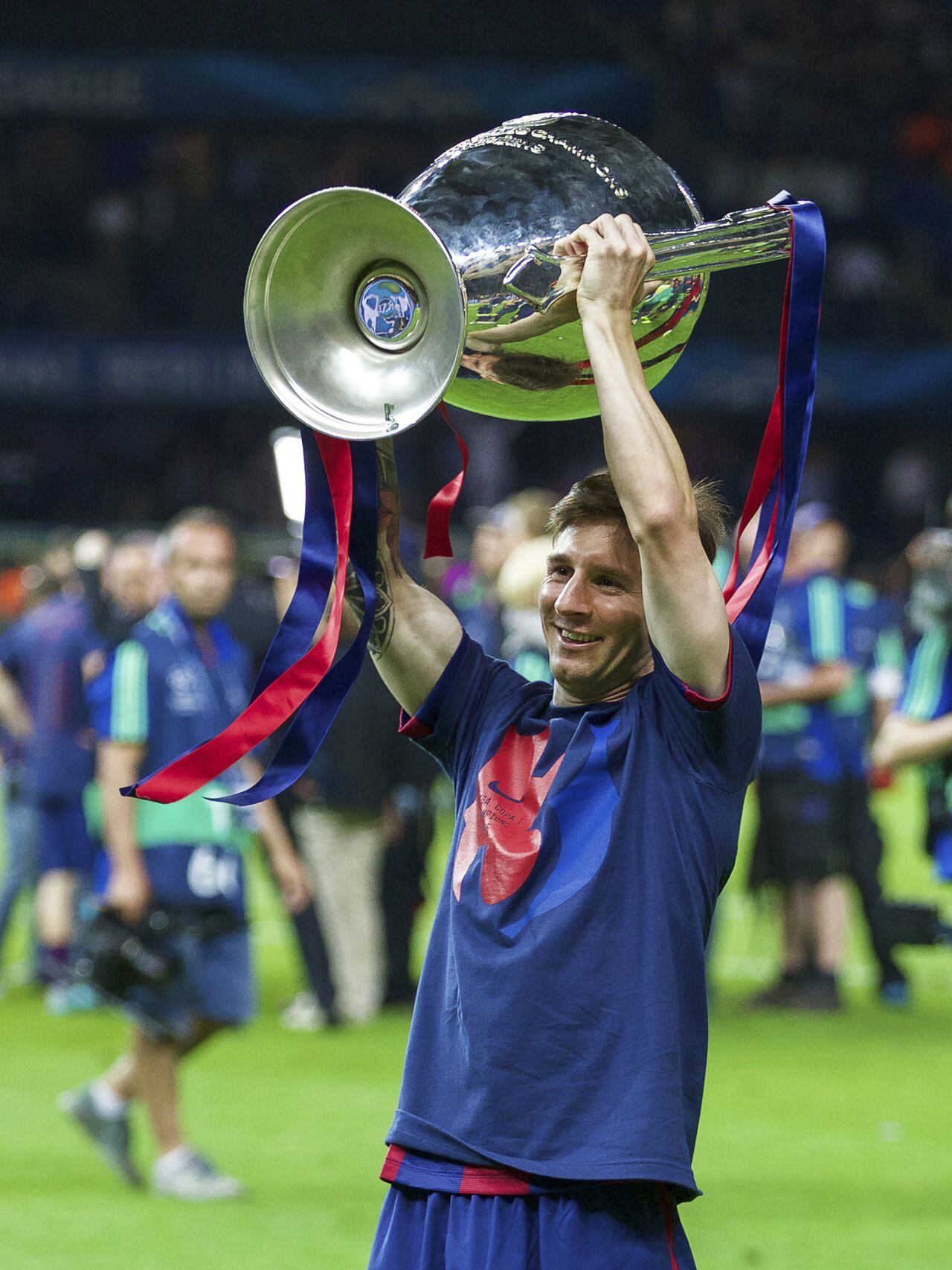 Messi campeón de la UEFA Champions League 2015.