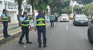 Operativos de control de tránsito en Bucaramanga.