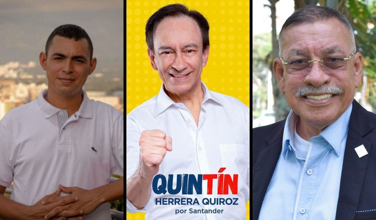 De izquierda a derecha: Mauricio Quiñonez quien cuenta con el aval del partido político Independientes; Quintín Herrera con el aval de Gente en movimiento; Juan Torres, quien cuenta con el aval del partido Ecologista Colombiano.