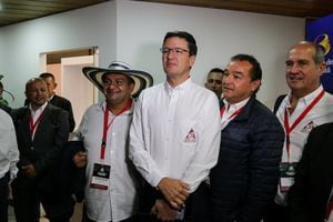BOGOTÁ, 27 de abril de 2023. La Federación Nacional de Cafeteros de Colombia anuncia a su nuevo gerente, Germán Alberto Bahamón. (Colprensa-Mariano Vimos)