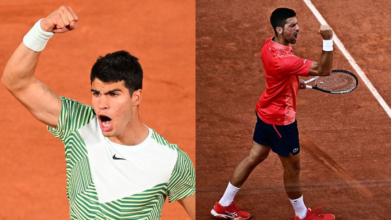 Alcaraz y Djokovic se miden en semis de Roland Garros.