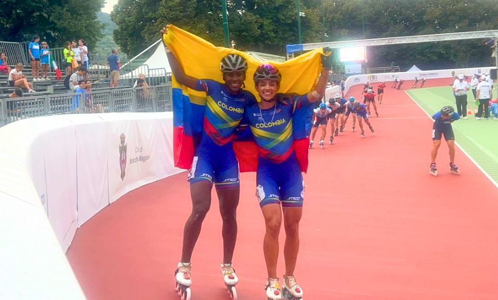 Fabriana Arias y Johana Viveros hicieron el 1-2 en los 10.000 metros puntos + eliminación sénior damas.