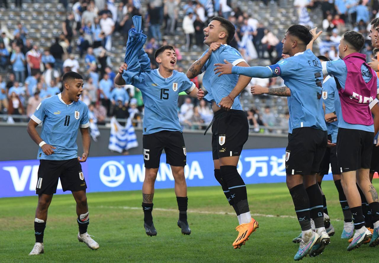 Imagen del partido entre Uruguay e Israel por las semifinales de la Copa del Mundo Sub-20 2023.