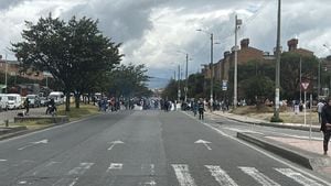 Manifestación en la Avenida Villavicencio