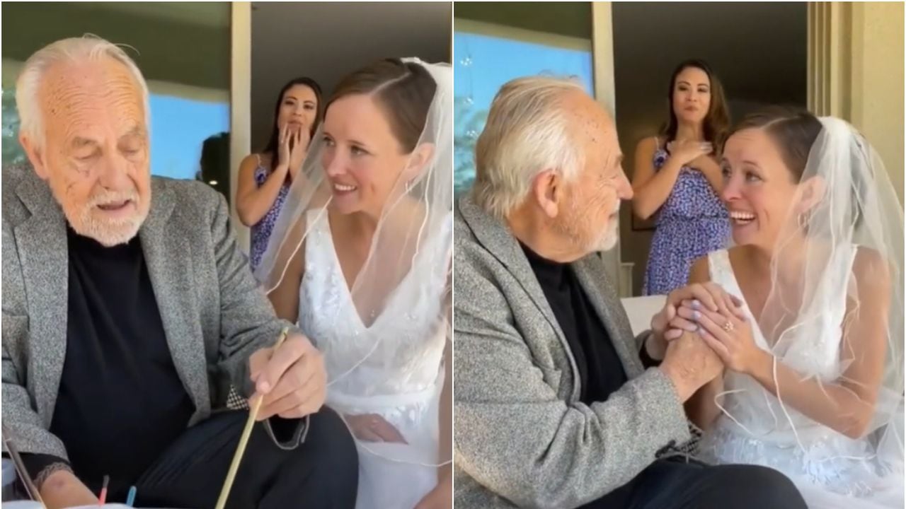 Hombre con alzheimer reconoció a su hija el día de su boda