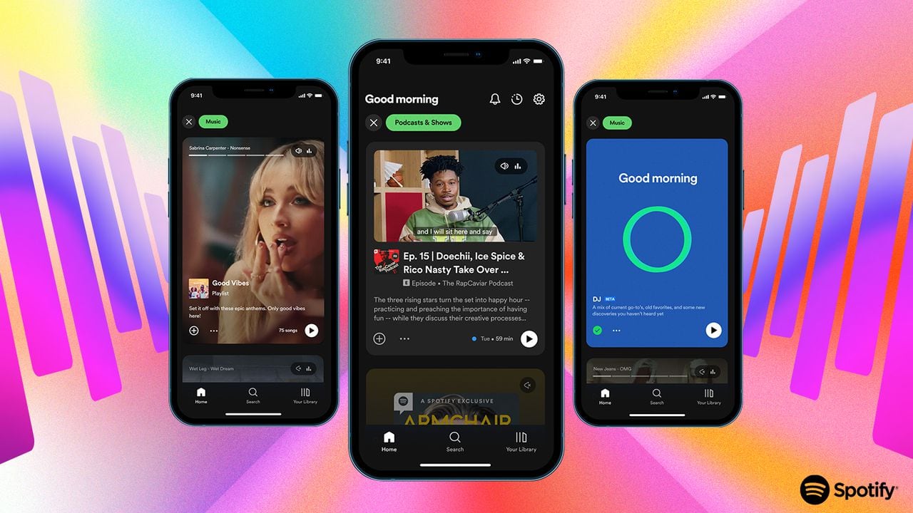 Spotify hizo un rediseño en su plataforma para incorporar una inteligencia artificial y otras funciones.