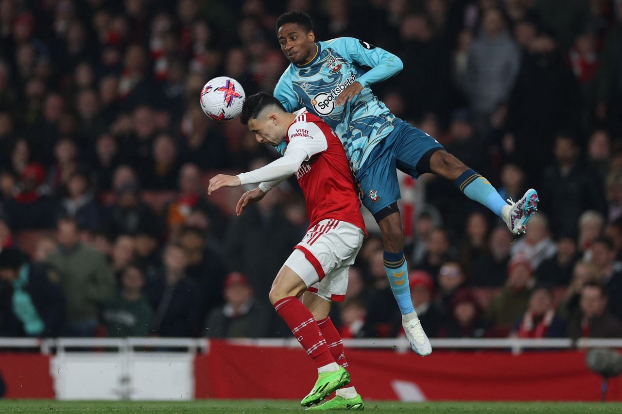 El brasileño Gabriel Martinelli, del Arsenal, marcó gol en el juego contra Southampton.
AFP / El País