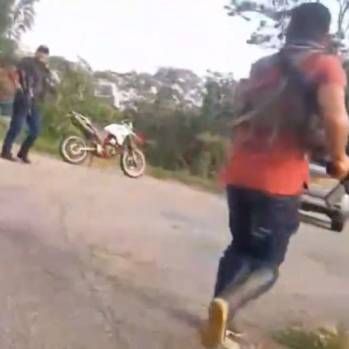 Esta fue la motocicleta que persiguió a Naranjo y a su familia durante 8 kilómetros.