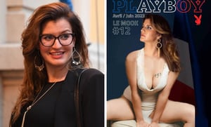 Marlène Schiappa posa por primera vez para Playboy.