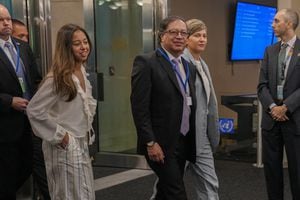 Gustavo Petro a su llegada a la Asamblea General de la ONU de 2023.