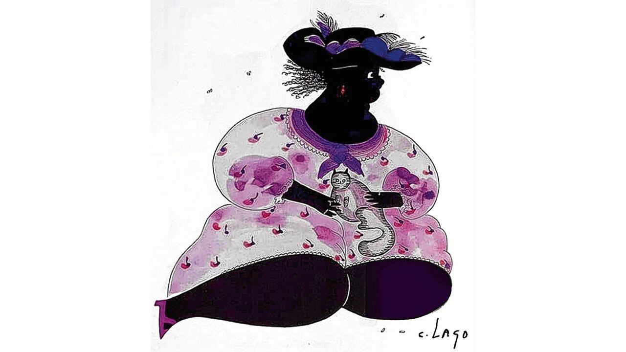 Caricatura de Nieves al estilo de Fernando Botero. 17 de septiembre de 2023
