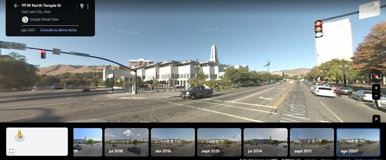 En Google Maps se pueden hacer viajes a lugares con registros de hace más de una década.