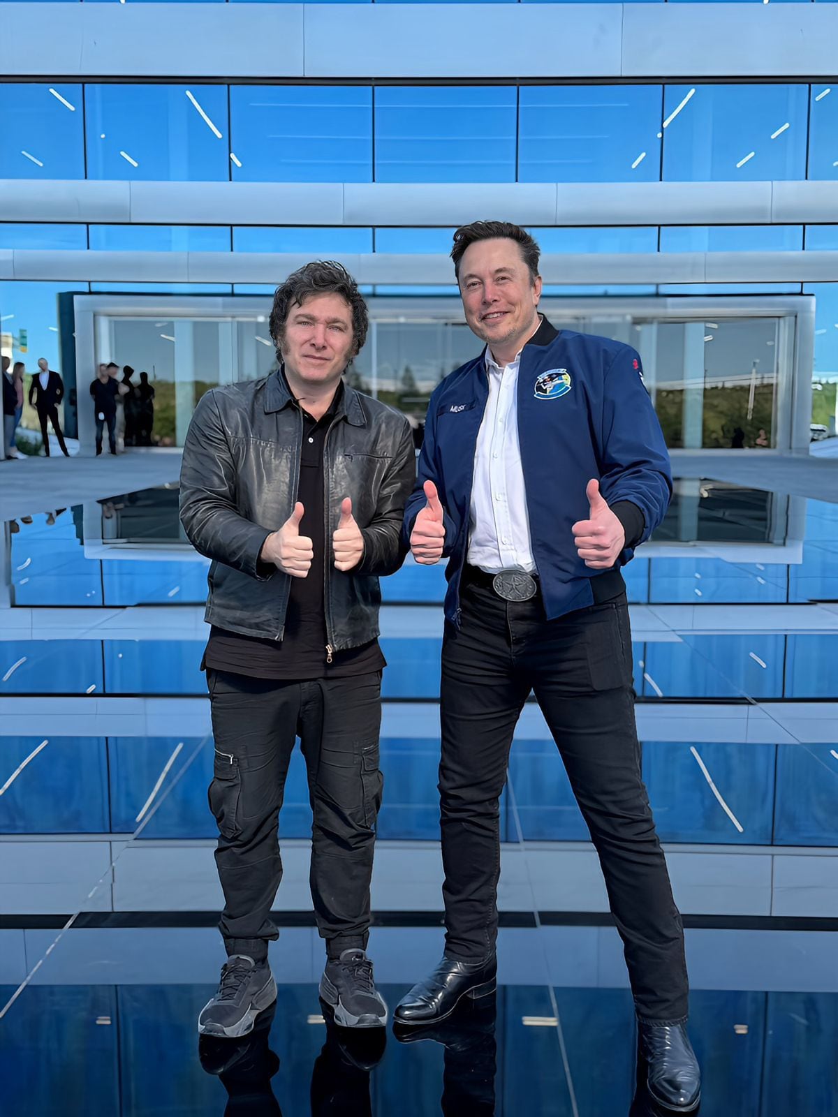 El presidente argentino Javier Milei y el empresario y fundador de Tesla, Elon Musk.
