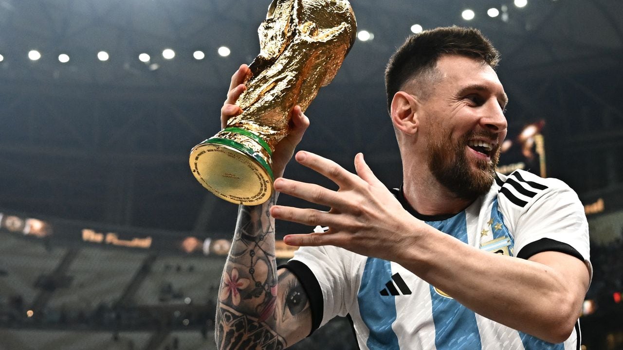 Lionel Messi, campeón del Mundial de Qatar 2022. Foto: AFP