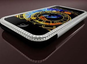iPhone Princess $321.930.000. Fabricado con 138 diamantes y 17 quilates de oro blanco. Creado por Peter Aloisson. 