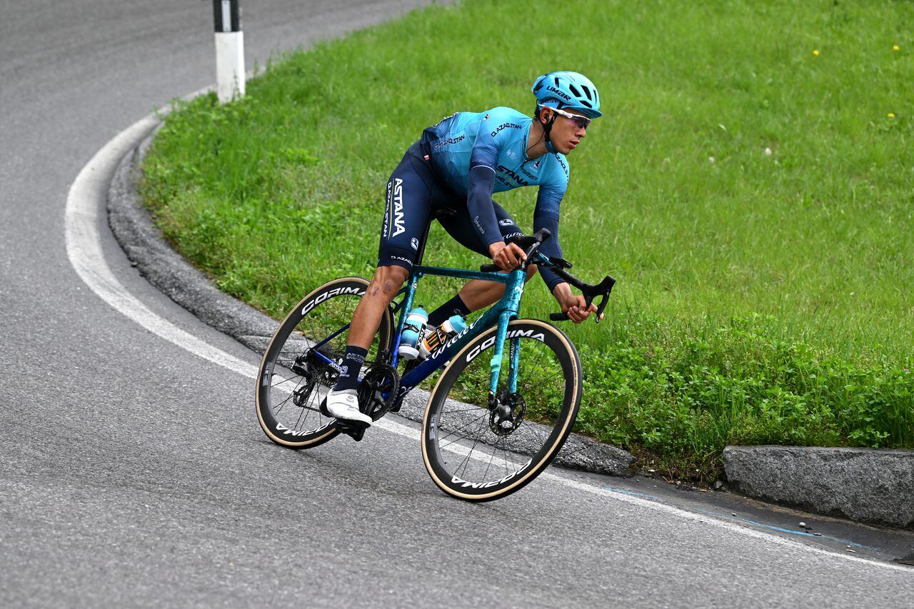 VALAIS - THYON 2000, SWITZERLAND - APRIL 29: Harold Tejada of Colombia and Astana Qazaqstan Team competes during the 6th Tour De Romandie 2023, Stage 4 a 161.6km stage from Sion to Valais - Thyon 2000 (2090m) / #UCIWT / on April 29, 2023 in Sion, Switzerland. (Photo by Dario Belingheri/Getty Images)