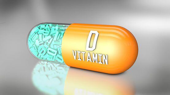 3d illustration of a vitamin capsule or dietary supplement.