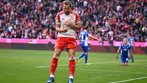 Harry Kane y su gran gol con el Bayern Múnich.