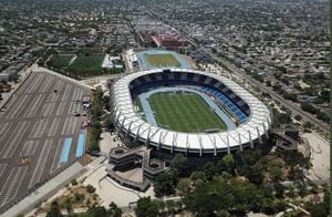 El estadio Metropolitano de Barranquilla no recibió público para el juego Colombia-Venezuela.