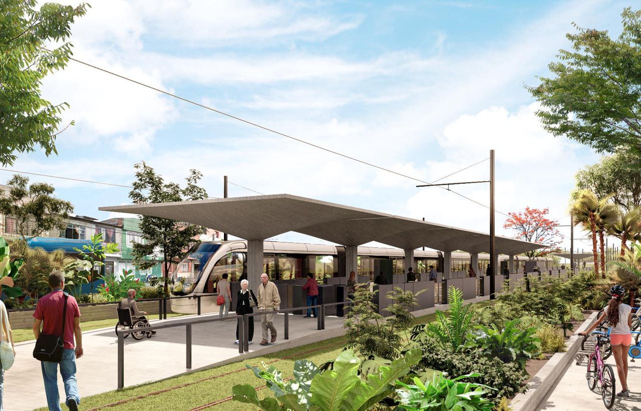 Así sería la estación típica del Tren de Cercanías, según la Financiera de Desarrollo Nacional. Cada una de ellas tendrá la capacidad para más de 2000 pasajeros. El primer tramo tendrá 21 de este tipo.