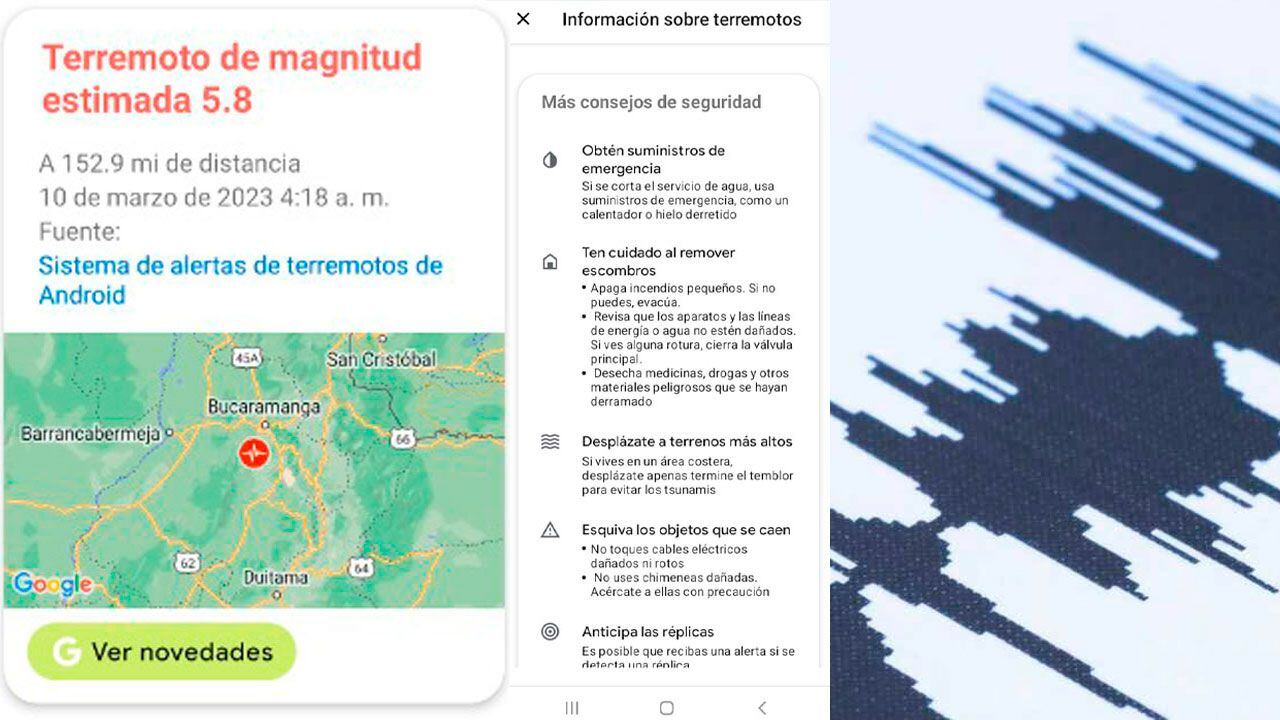 Google genera una alerta en teléfonos Android ante un sismo.