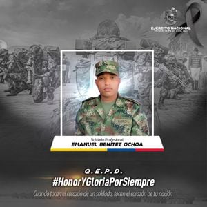 Él es el soldado Emanuel Benítez Ochoa, quien fue asesinado en la Base Militar en Anchicayá, Dagua.