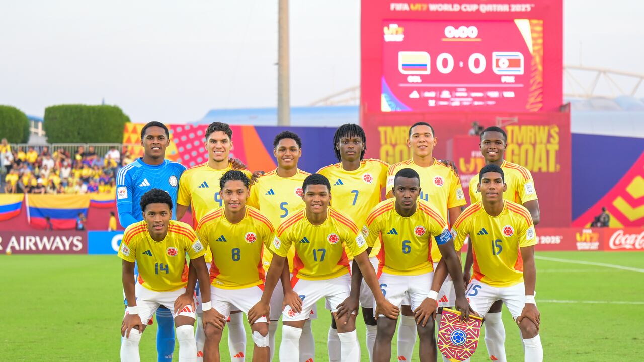 Imagen del partido entre Colombia y Corea del Norte por el Mundial Sub-17.