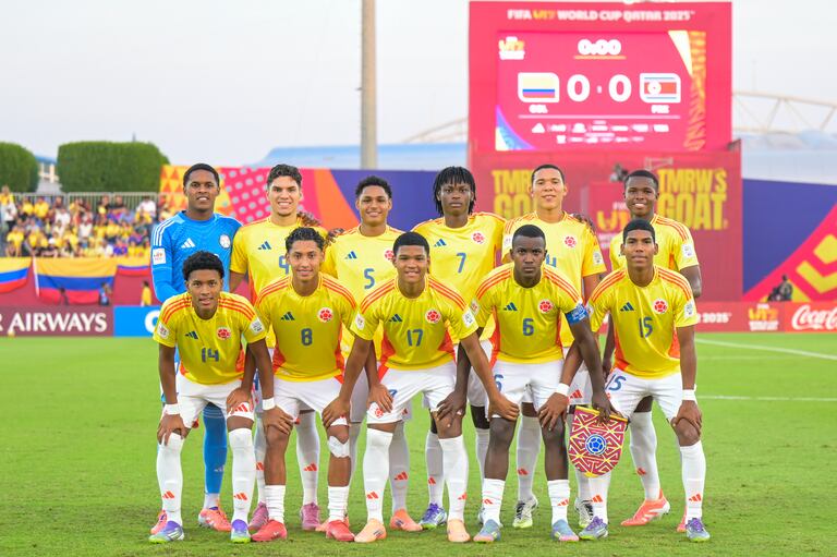 Imagen del partido entre Colombia y Corea del Norte por el Mundial Sub-17.