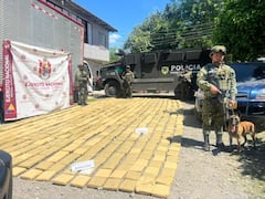 Más de una tonelada de marihuana tipo exportación fue incautada por el Ejército Nacional.